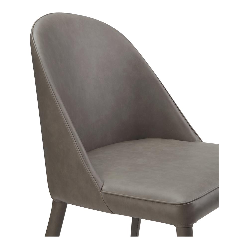 Burton Dining Chair Grey Vegan Leather-Set Of Two. Picture 8