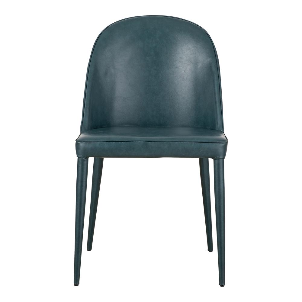 Burton Dining Chair Dark Teal Vegan Leather-Set Of Two. Picture 4