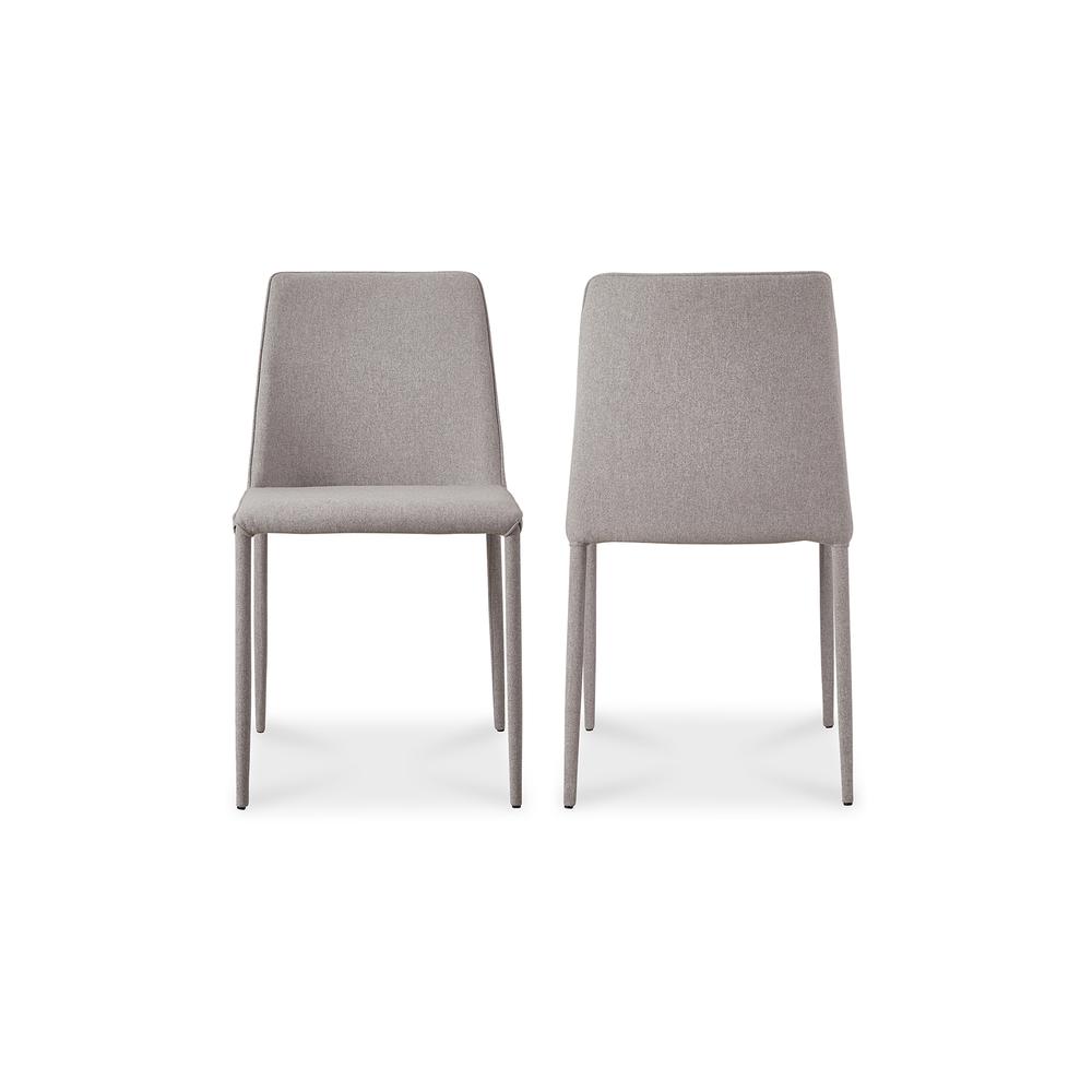 Nora Fabric Dining Chair Light Grey-Set Of Two. Picture 3