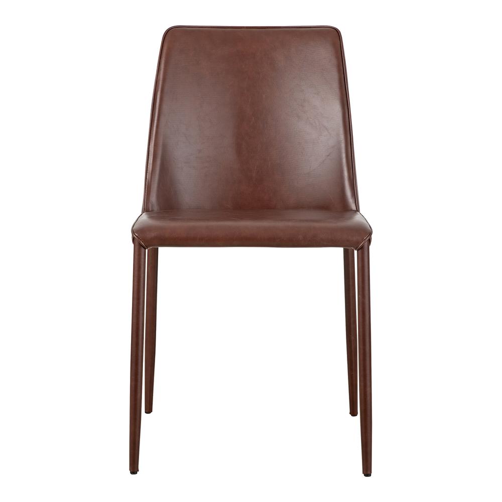 Nora Dining Chair Smoked Cherry Vegan Leather-Set Of Two. Picture 4