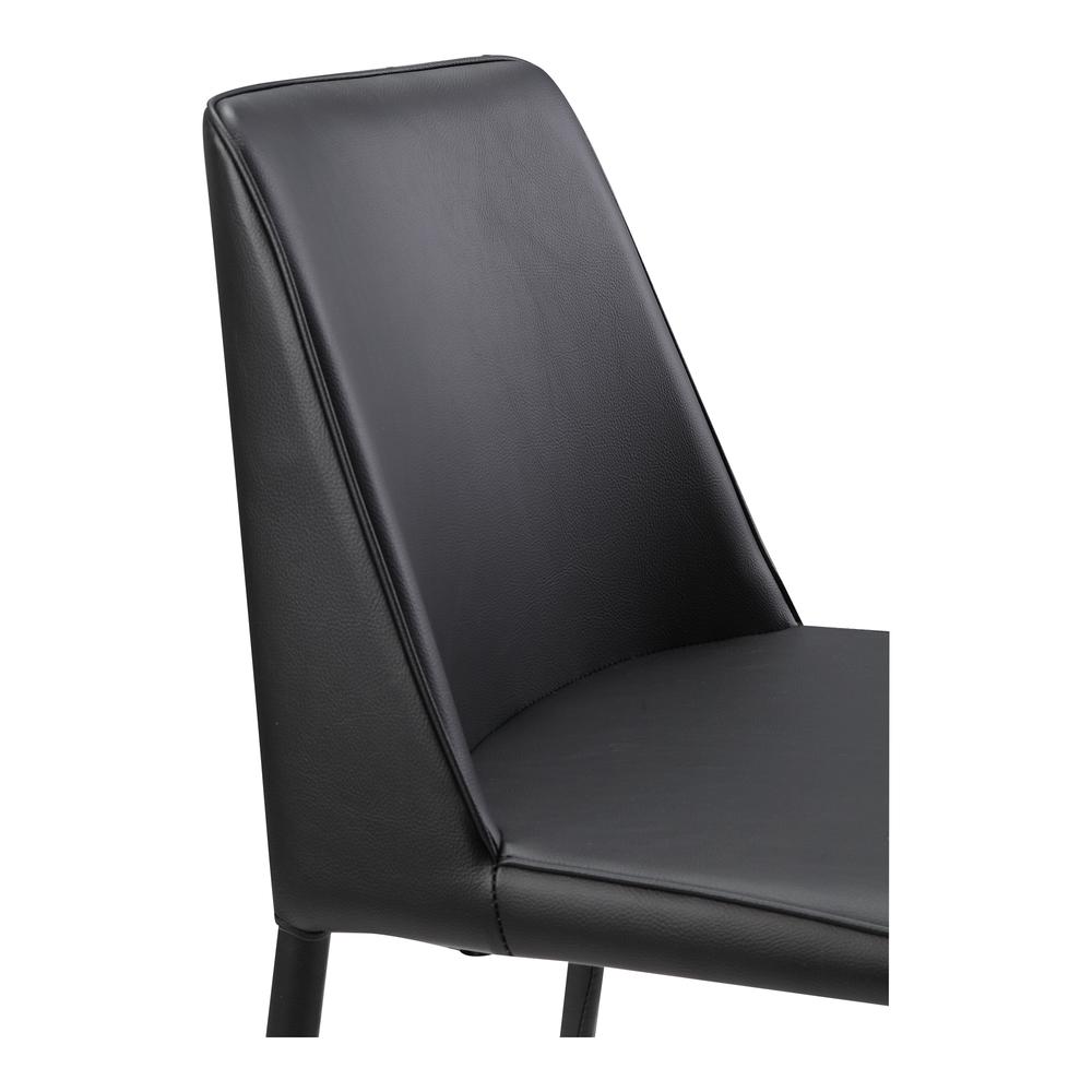 Nora Dining Chair Black Vegan Leather-Set Of Two. Picture 8