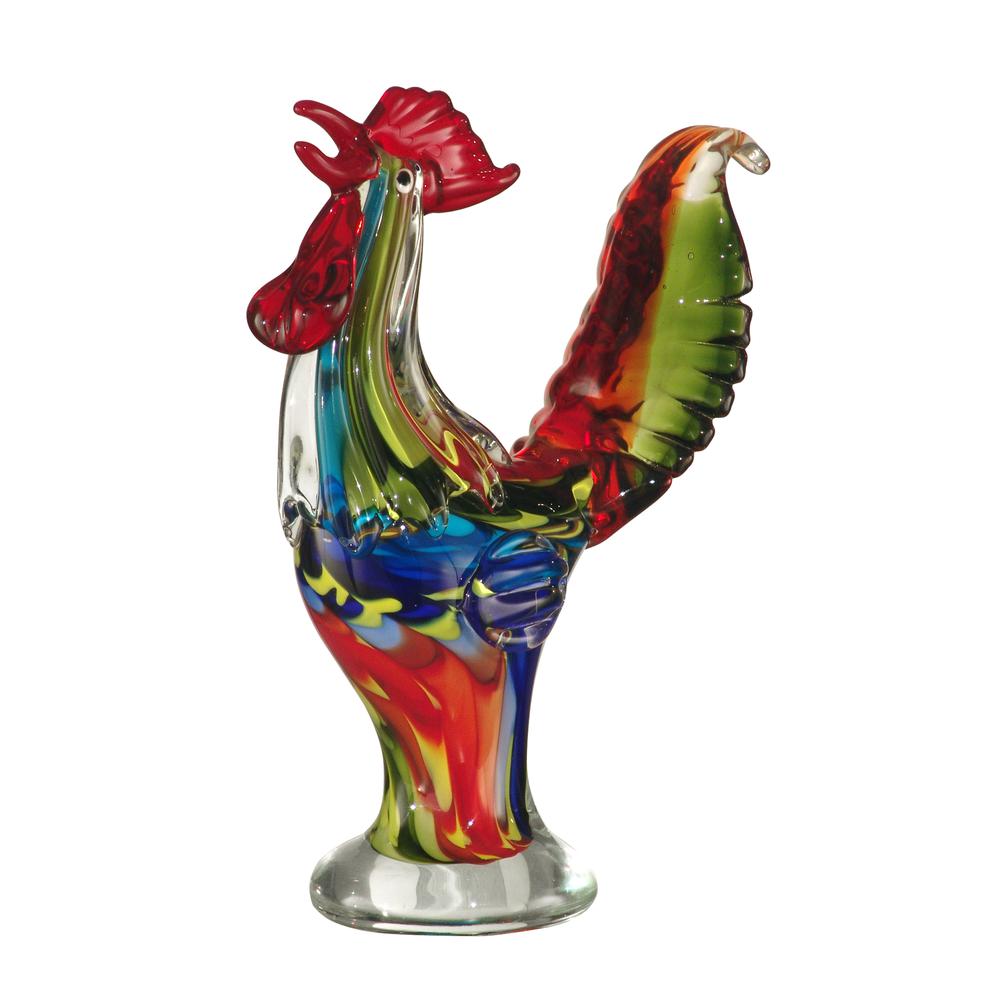 Rooster Handcrafted Art Glass Figurine. The main picture.