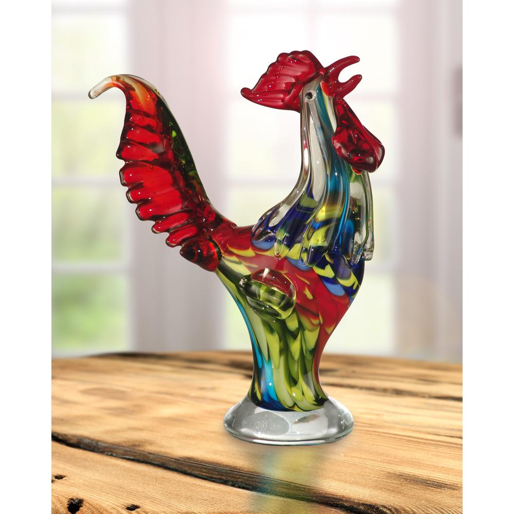 Rooster Handcrafted Art Glass Figurine. Picture 2