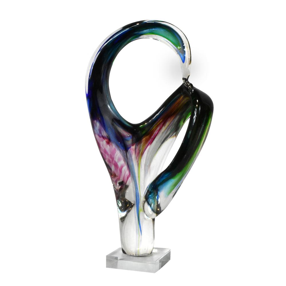 Contorted Handcrafted Art Glass Sculpture. The main picture.