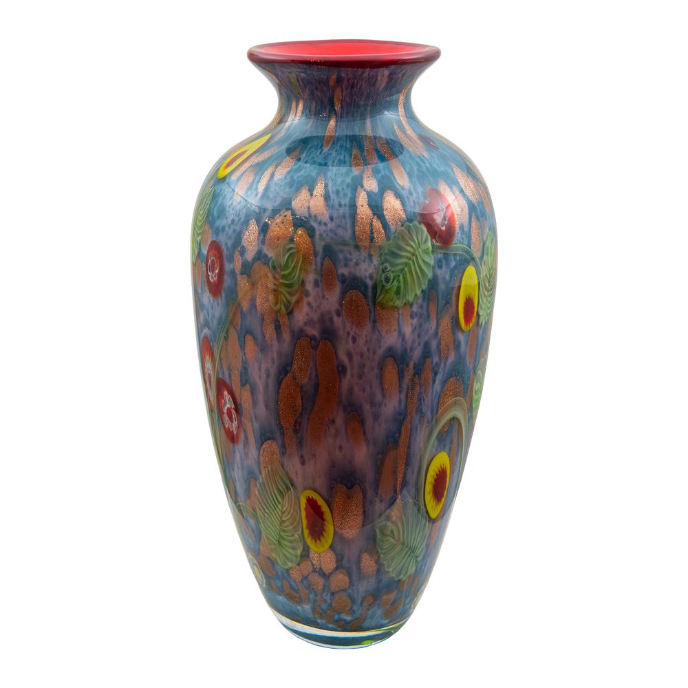 Tesoro Hand Blown Art Glass Vase. The main picture.