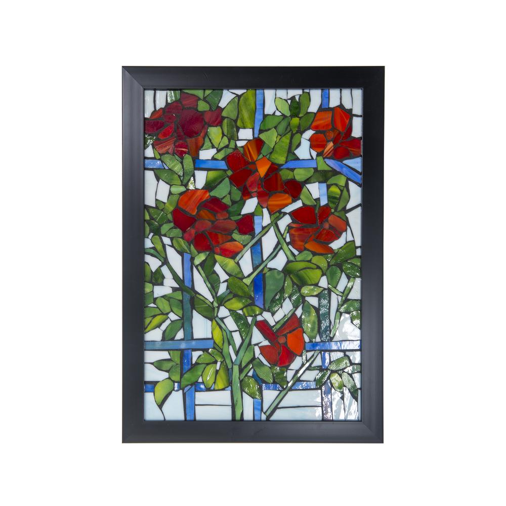 Passion Mosaic Art Glass Framed Panel. The main picture.
