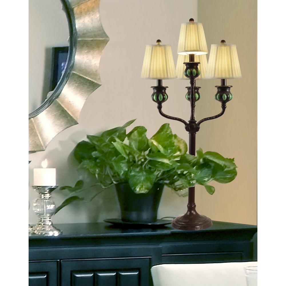 Springdale 39"H Green Bedalo 4-Light Buffet Lamp Set. Picture 2