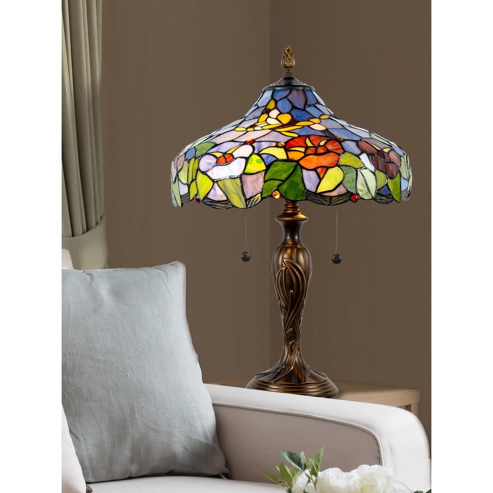 Toscany Garden Tiffany Table Lamp. Picture 2