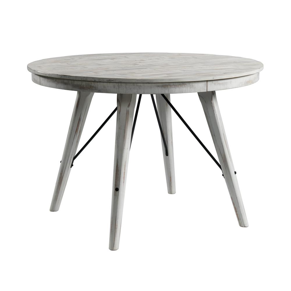 Counter Table, 52" Round in Weathered White. Picture 1
