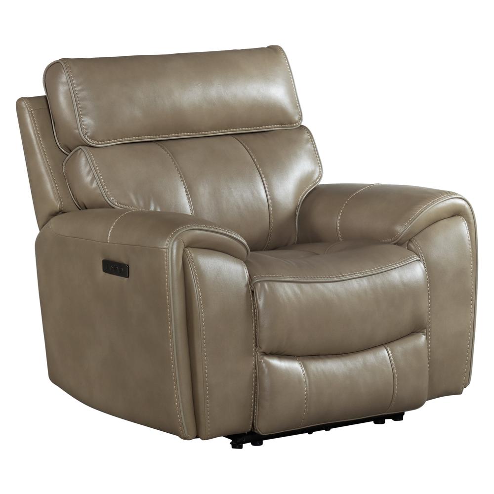 Dual-Pwr Recliner in Mushroom. Picture 1