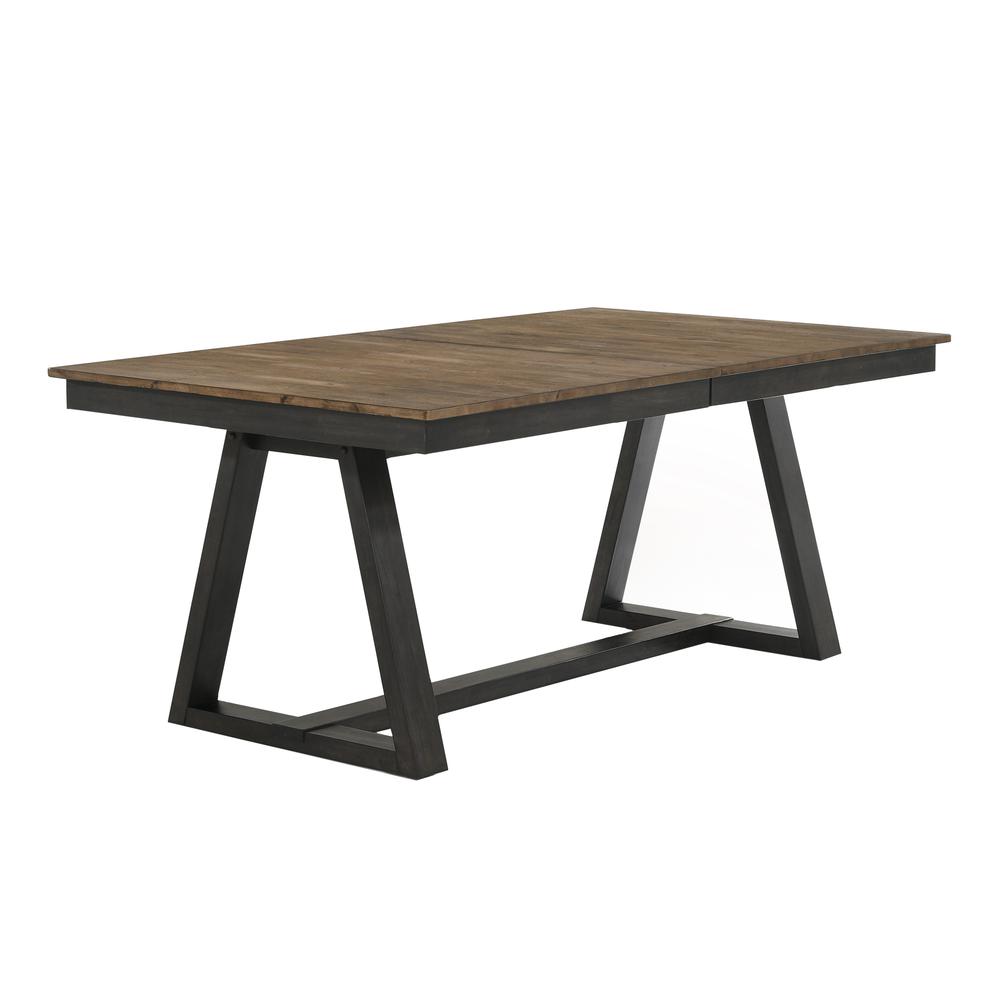 Table, 42x72-94 Trestle in Brushed Brown & Pecan. Picture 1