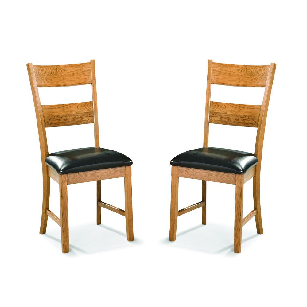 Family Dining Ladderback Side Chair, Chestnut Finish (Set of 2). Picture 1