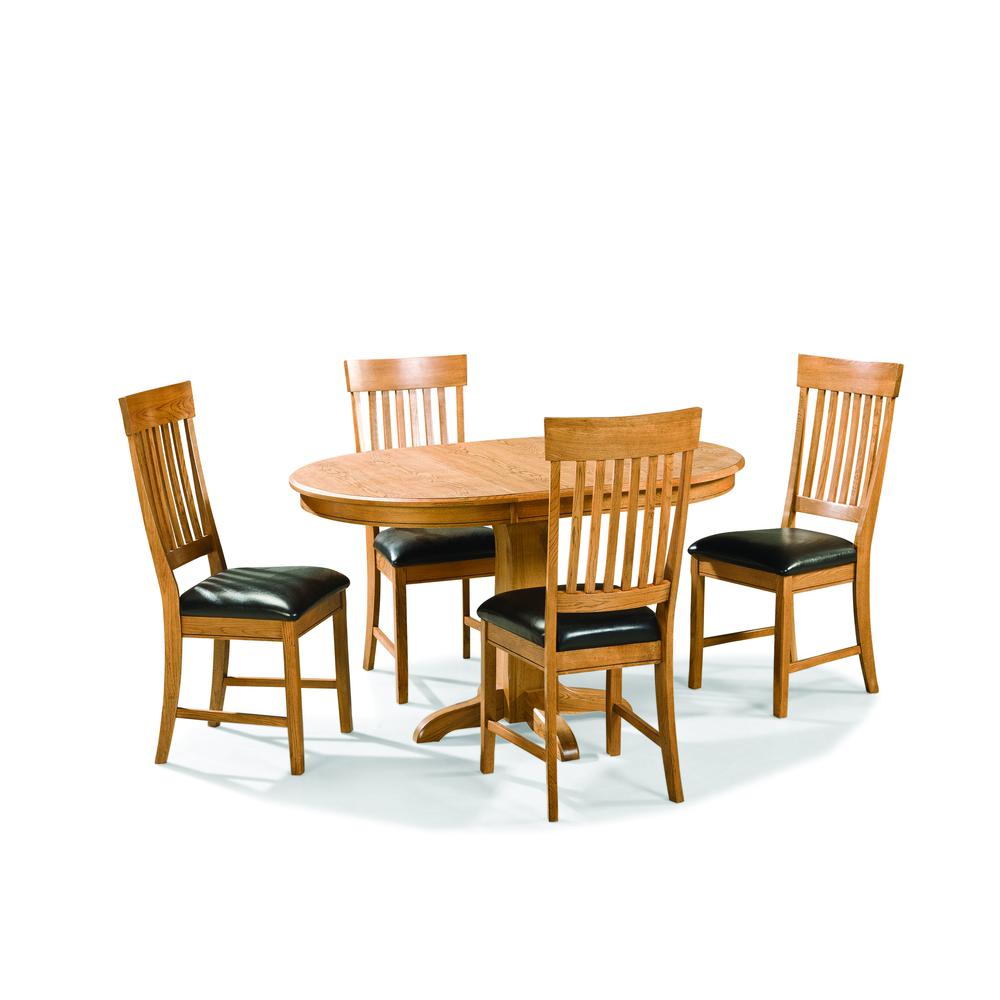 Family Dining Slatback Side Chair, Chestnut Finish (Set of 2). Picture 3
