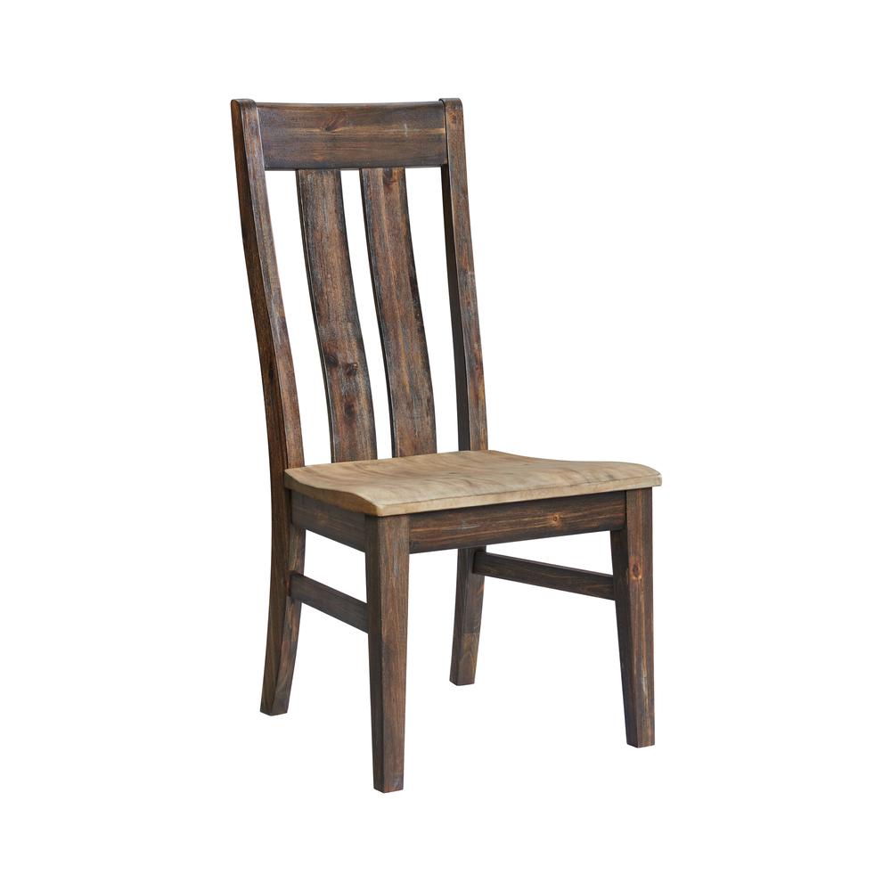 Side Chair w/Wood Seat in Driftwood and Sable (Set of 2). Picture 1