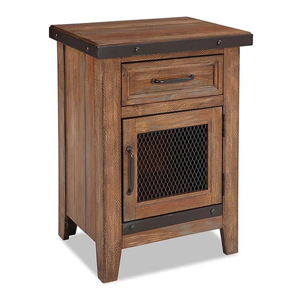 Nightstand, 1 Drawer in Canyon Brown. Picture 1