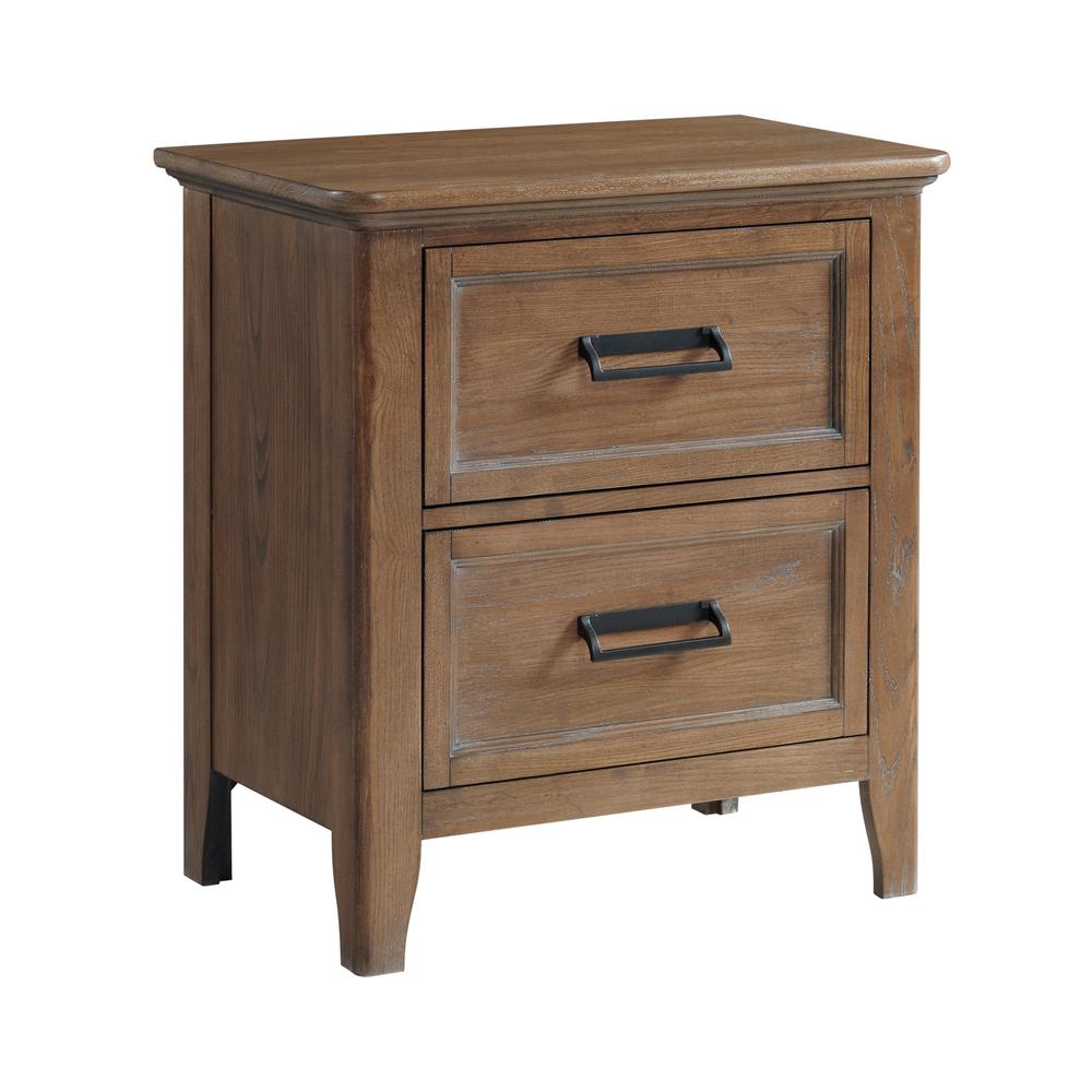 Nightstand, 2 Drawer in Harvest Brown. Picture 1