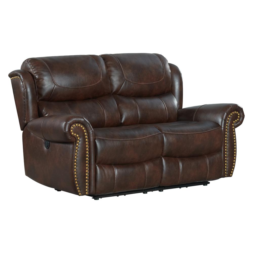 Pwr Reclining Loveseat in Banner Tobacco. Picture 1