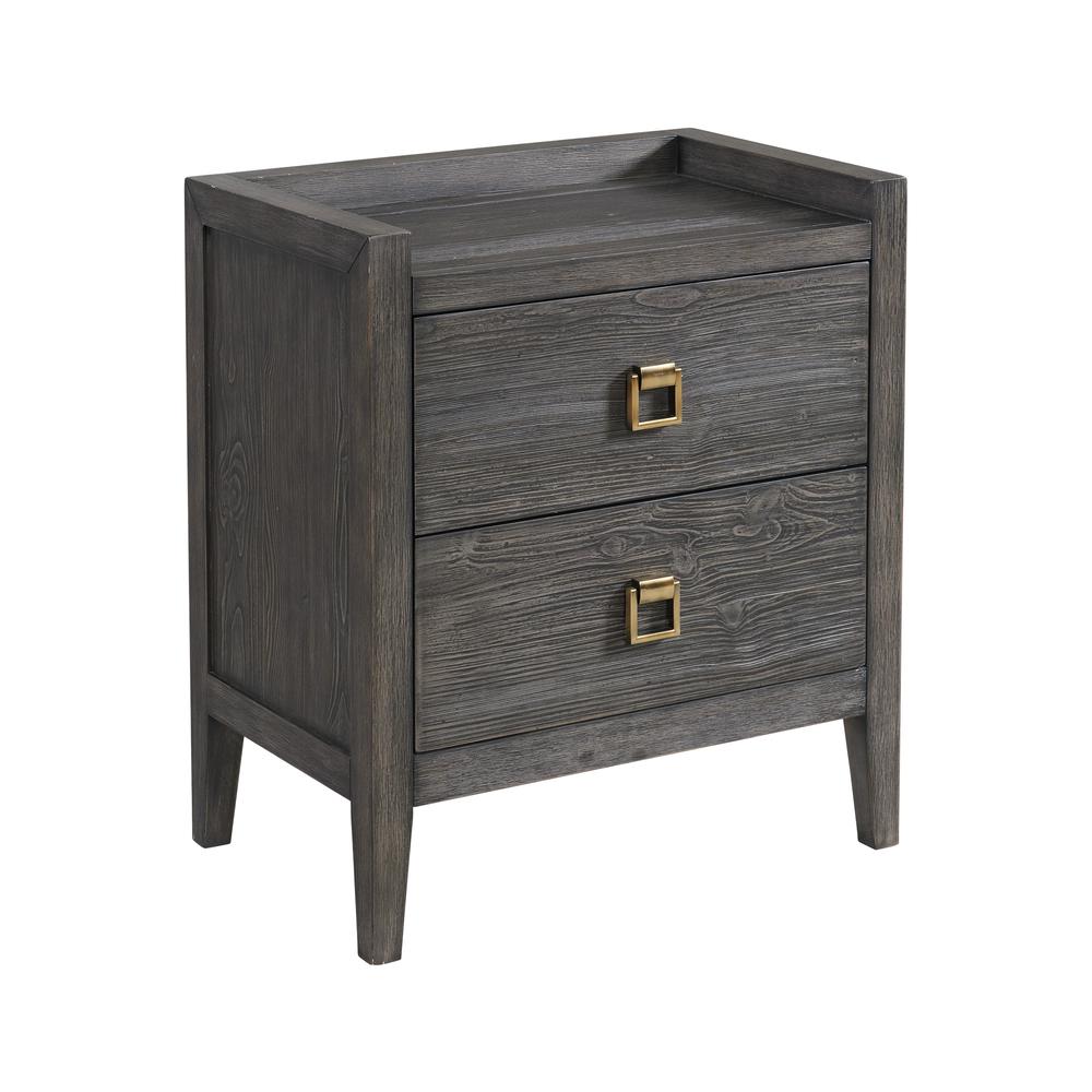 Nightstand, 2 Drawer in Brushed Brindle. Picture 1