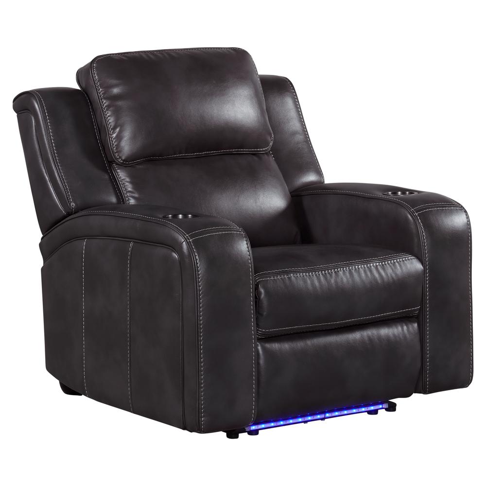 Dual-Pwr Recliner in Slate color. Picture 1