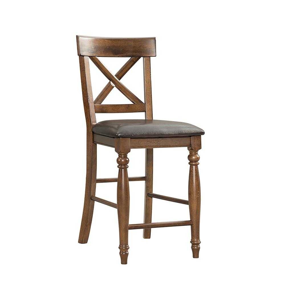 Kingston 24" X-Back Barstool w/PU (Set of 2). Picture 1