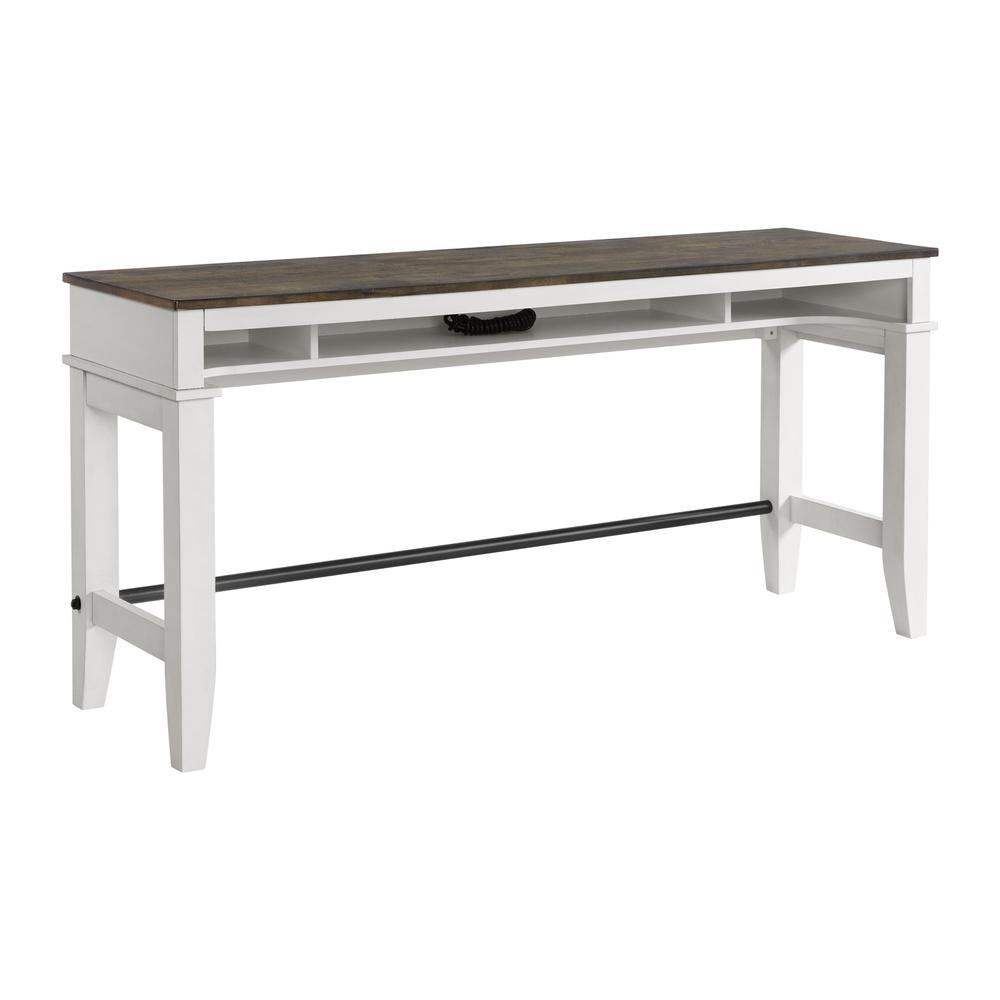 76" Sofa Bar Table in Gray & White. Picture 1