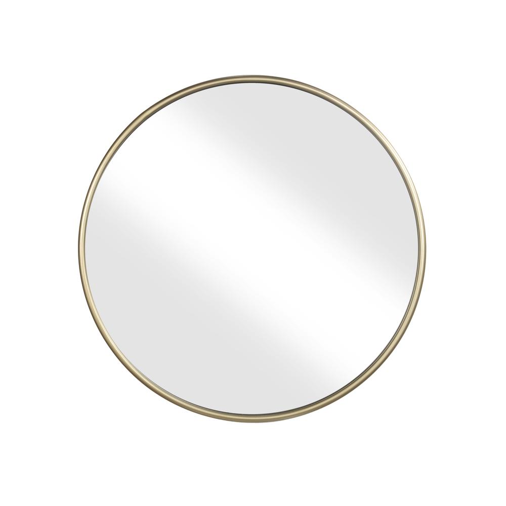 Martin Svensson Home 30" Gold Framed Round Wall Mirror. Picture 4