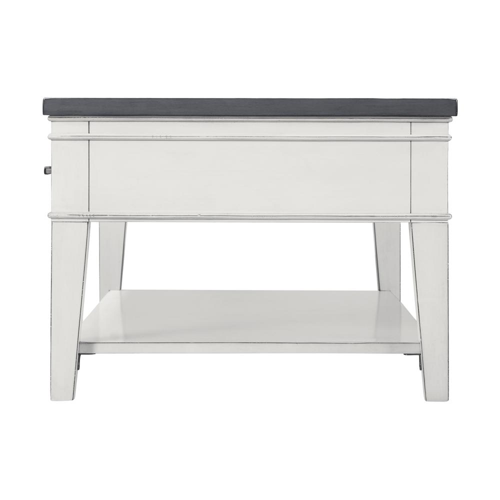 Martin Svensson Home Del Mar 3 Drawer Coffee Table, Antique White and Grey. Picture 8