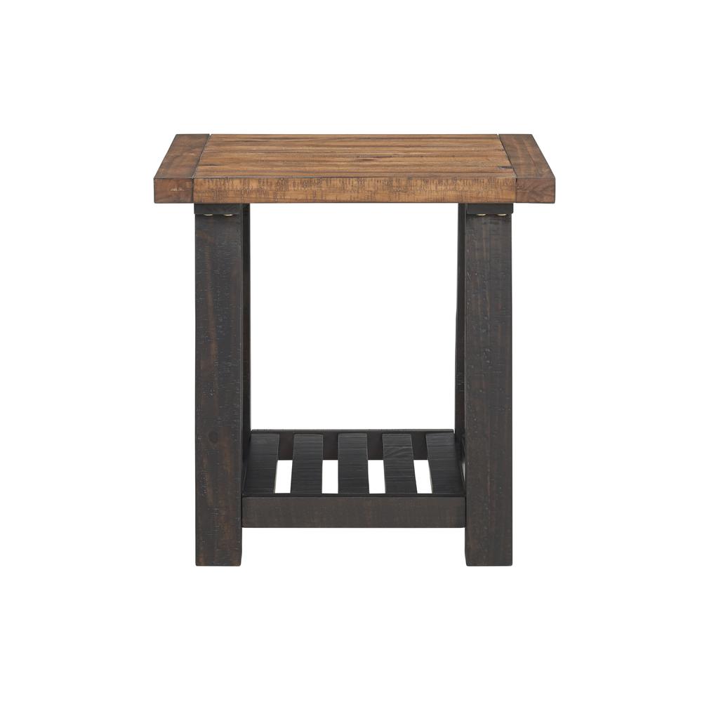 Martin Svensson Home Bolton Solid Wood End Table, Black Stain and Natural. Picture 5