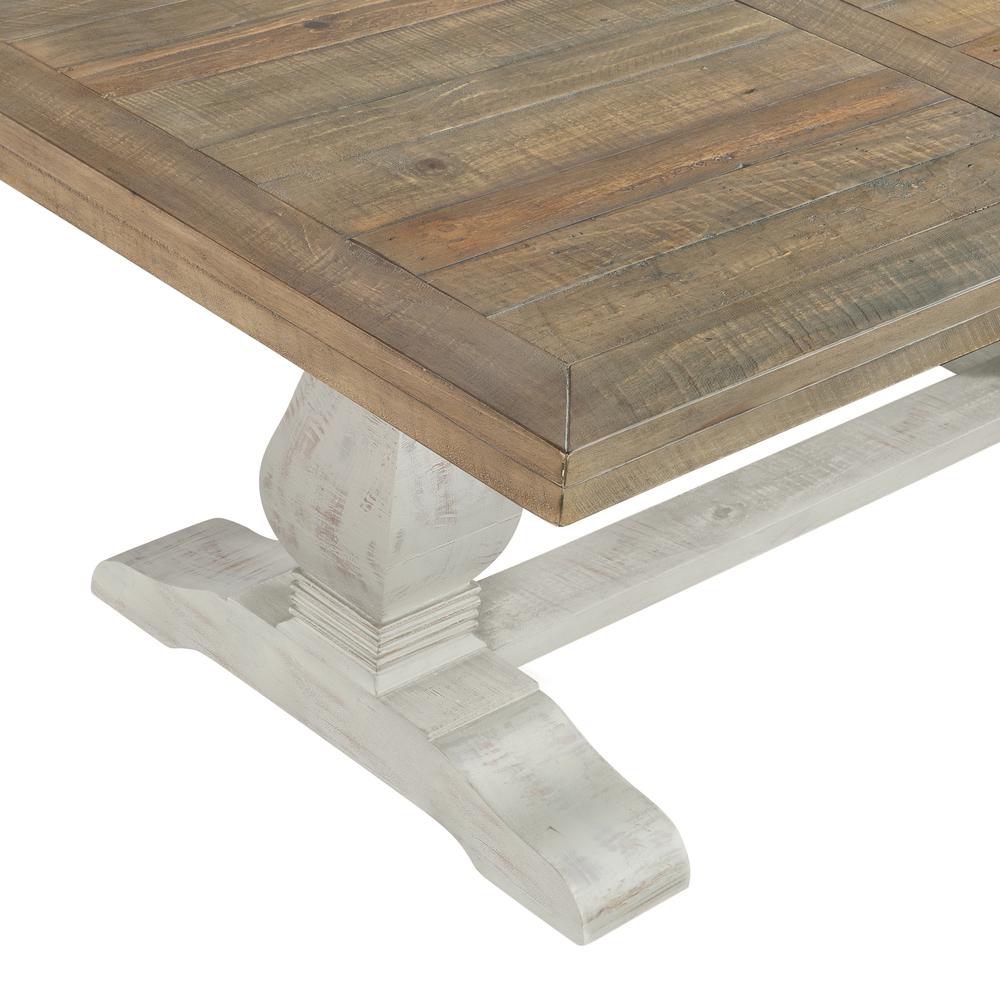 Martin Svensson Home Napa Pedestal Coffee Table, White Stain and Reclaimed Natural. Picture 2