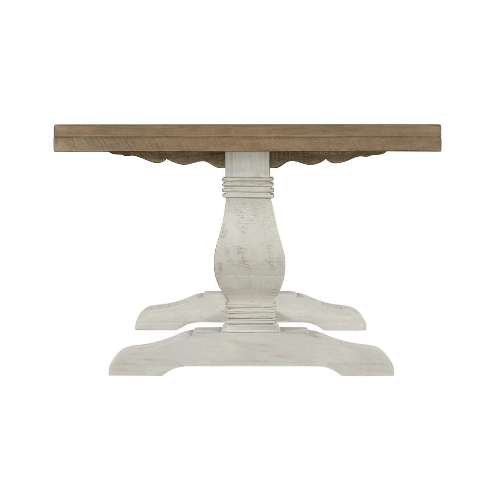 Martin Svensson Home Napa Pedestal Coffee Table, White Stain and Reclaimed Natural. Picture 6