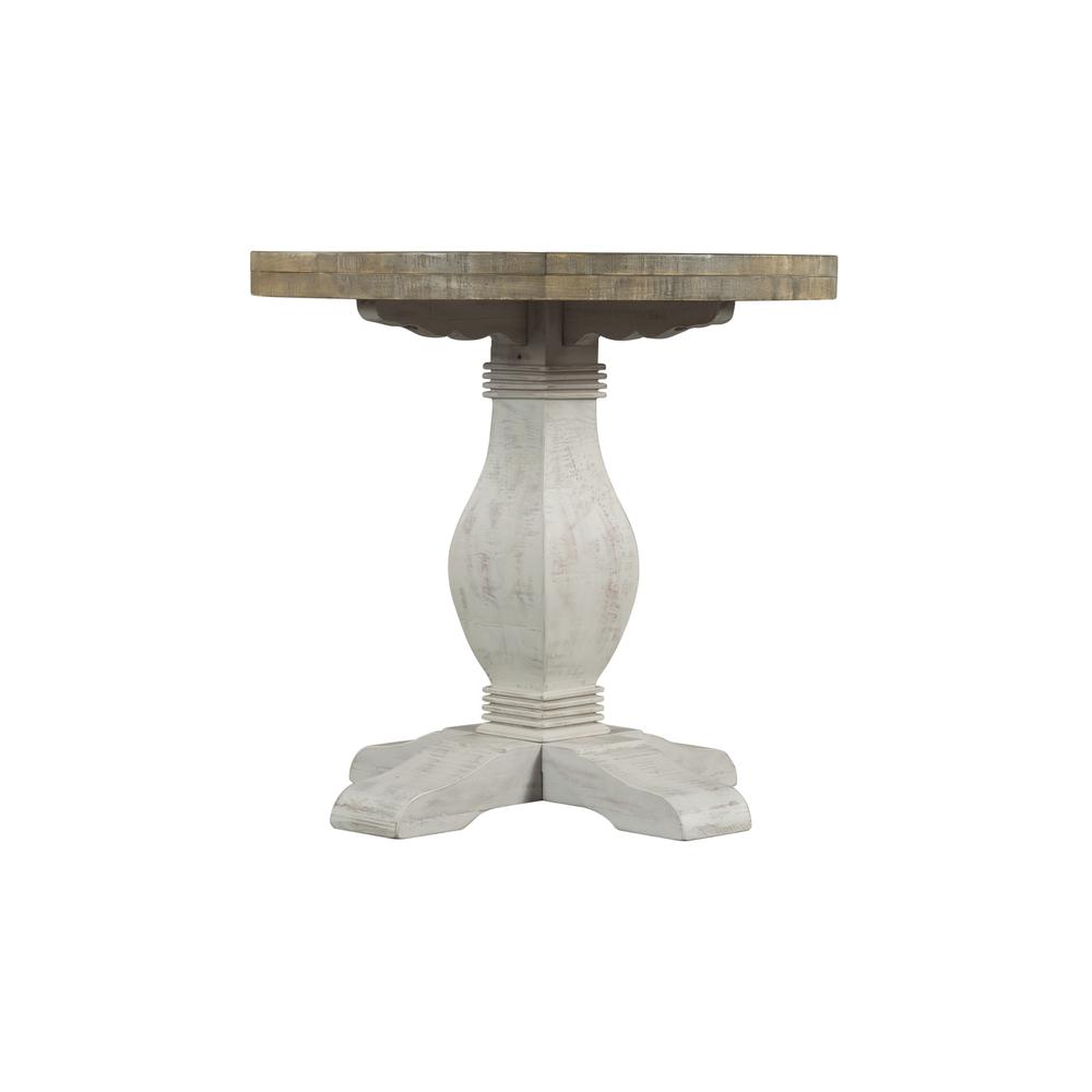 Martin Svensson Home Napa Round End Table, White Stain and Reclaimed Natural. Picture 3