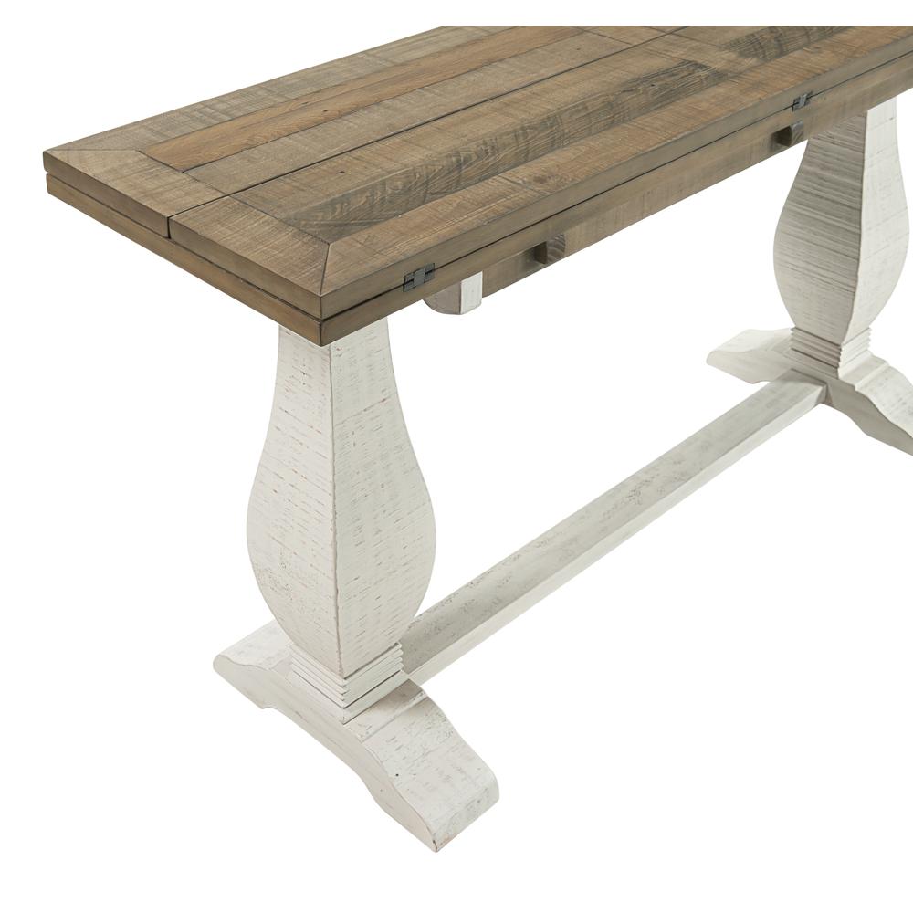Martin Svensson Home Napa Pedestal Flip Top Sofa Table, White Stain and Reclaimed Natural. Picture 1