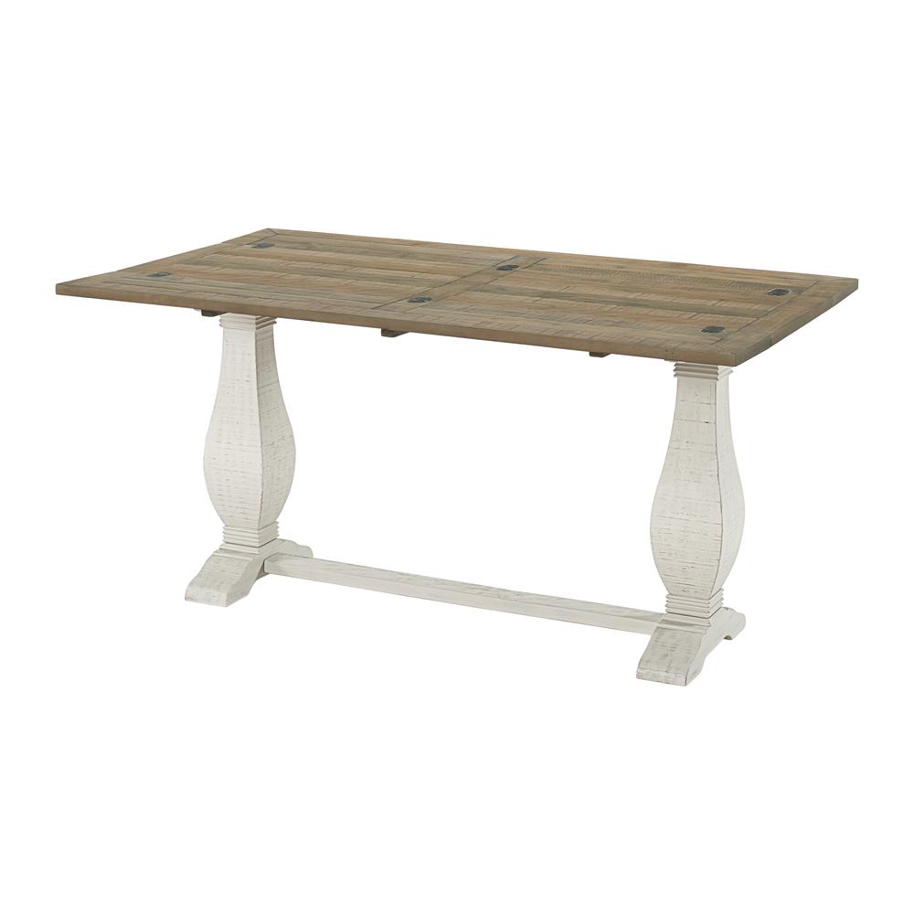 Martin Svensson Home Napa Pedestal Flip Top Sofa Table, White Stain and Reclaimed Natural. Picture 7