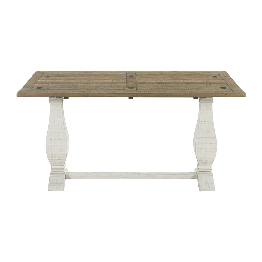 Martin Svensson Home Napa Pedestal Flip Top Sofa Table, White Stain and Reclaimed Natural. Picture 11