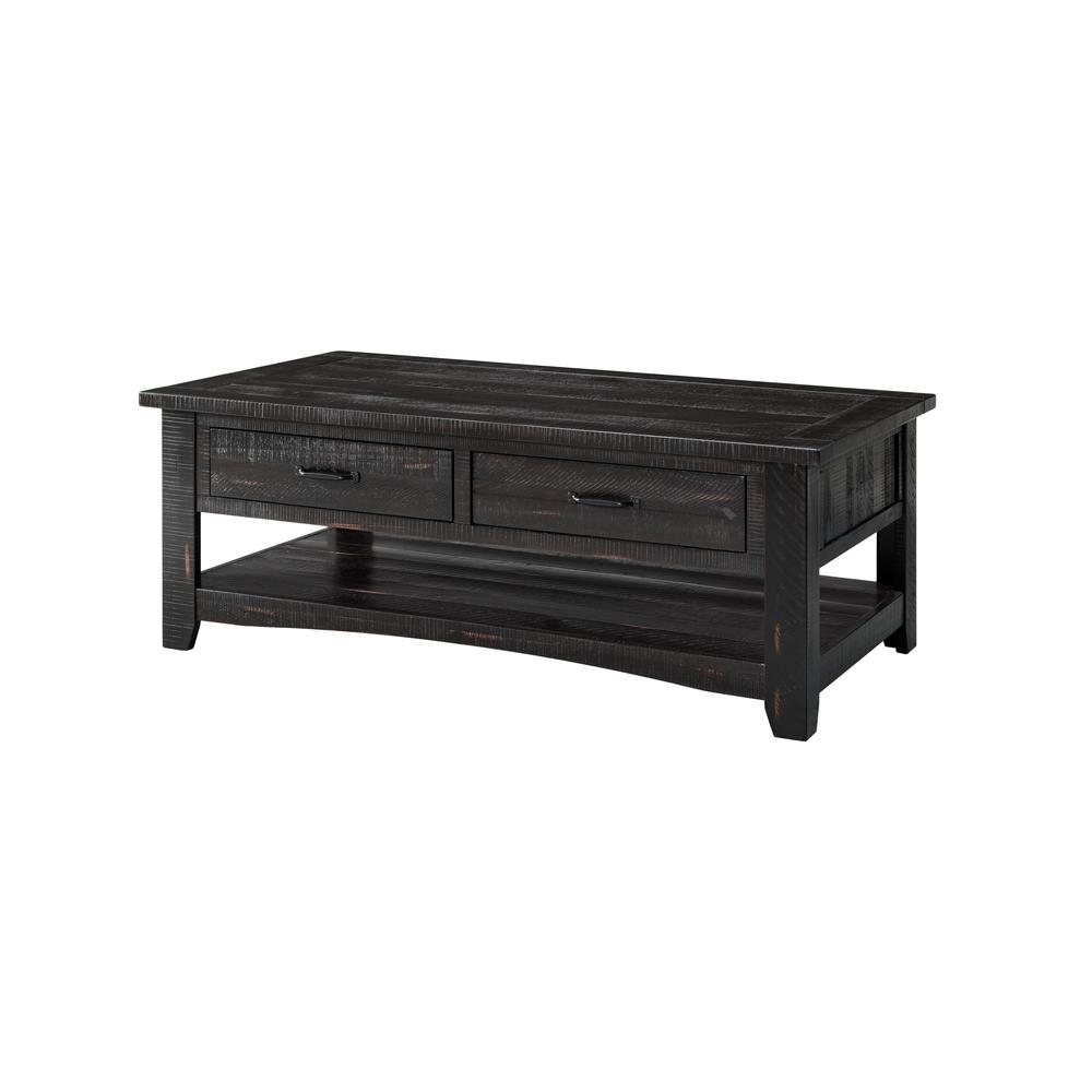 Martin Svensson Home Rustic Collection Coffee Table, Antique Black. Picture 1