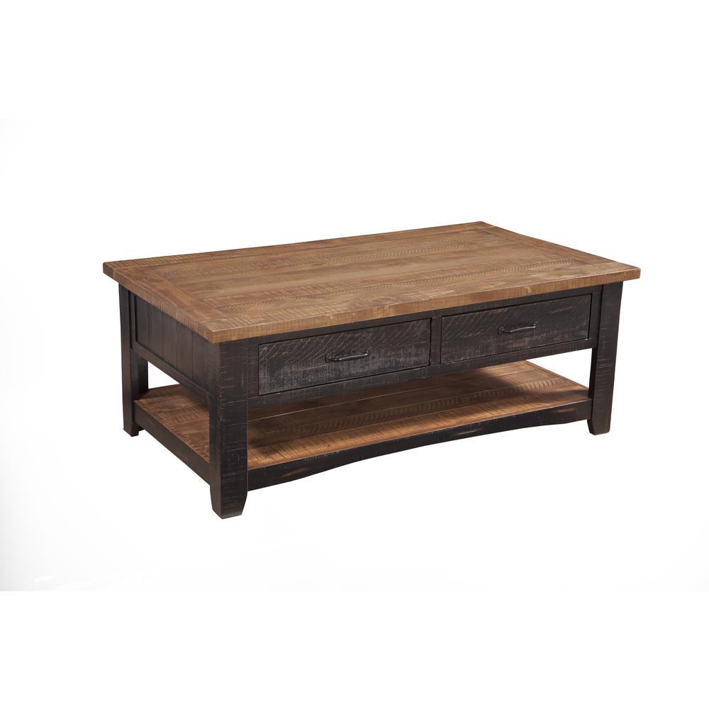 Martin Svensson Home Rustic Collection Coffee Table, Antique Black and Honey Tobacco. Picture 1