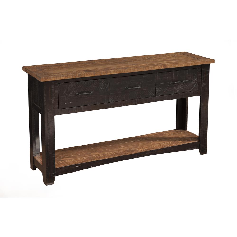 Martin Svensson Home Rustic Collection Sofa - Console Table, Antique Black and Honey Tobacco. Picture 1