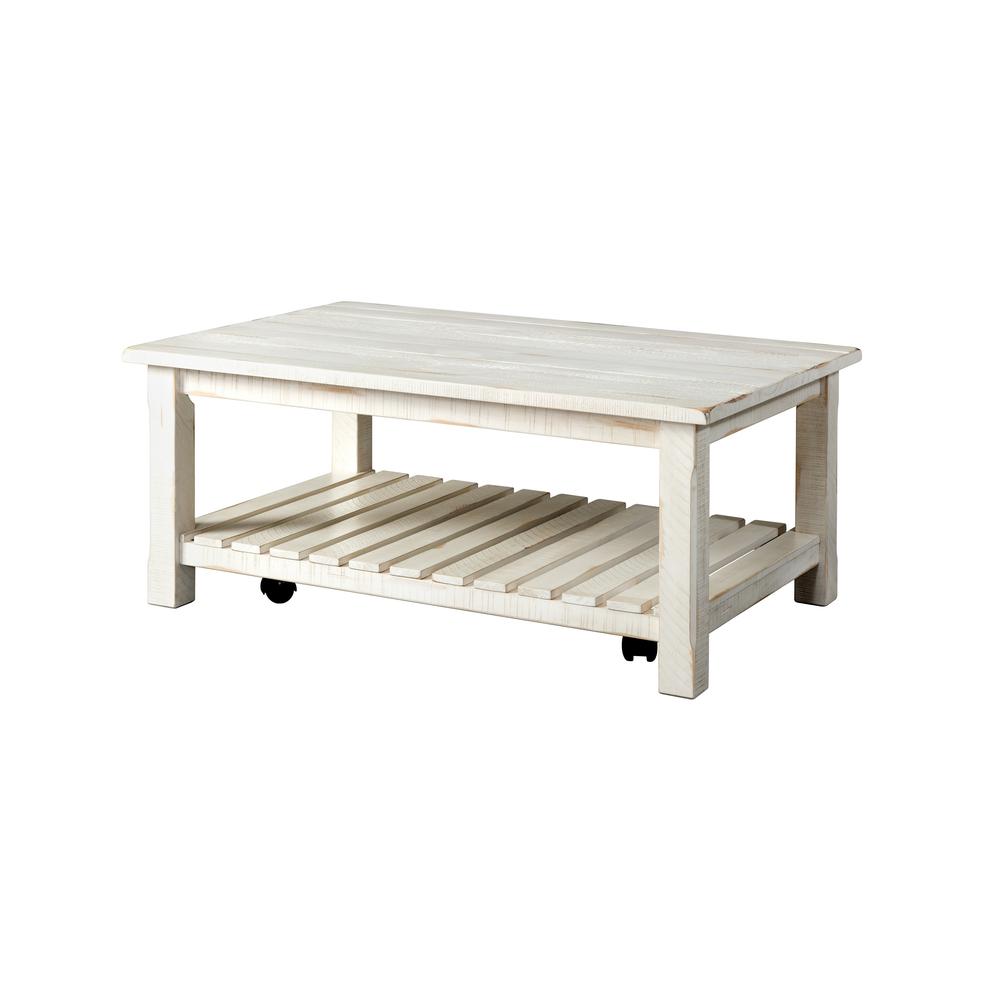 Martin Svensson Barn Door Collection Coffee Table, Antique White. Picture 1