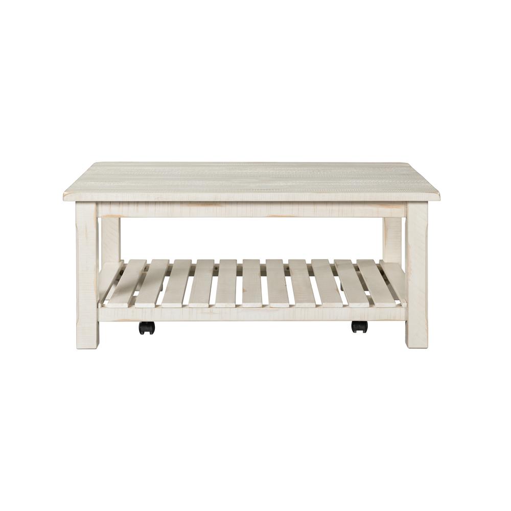 Martin Svensson Barn Door Collection Coffee Table, Antique White. Picture 3