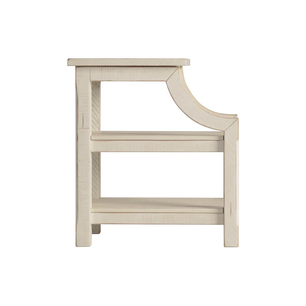 Martin Svensson Home Barn Door Chairside Table with Power, Antique White. Picture 6