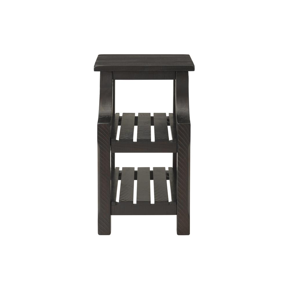 Martin Svensson Home Barn Door Chairside Table with Power, Espresso. Picture 3