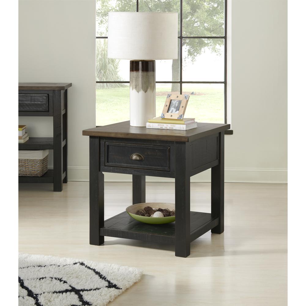 Martin Svensson Home Monterey End Table, Black and Brown. Picture 2