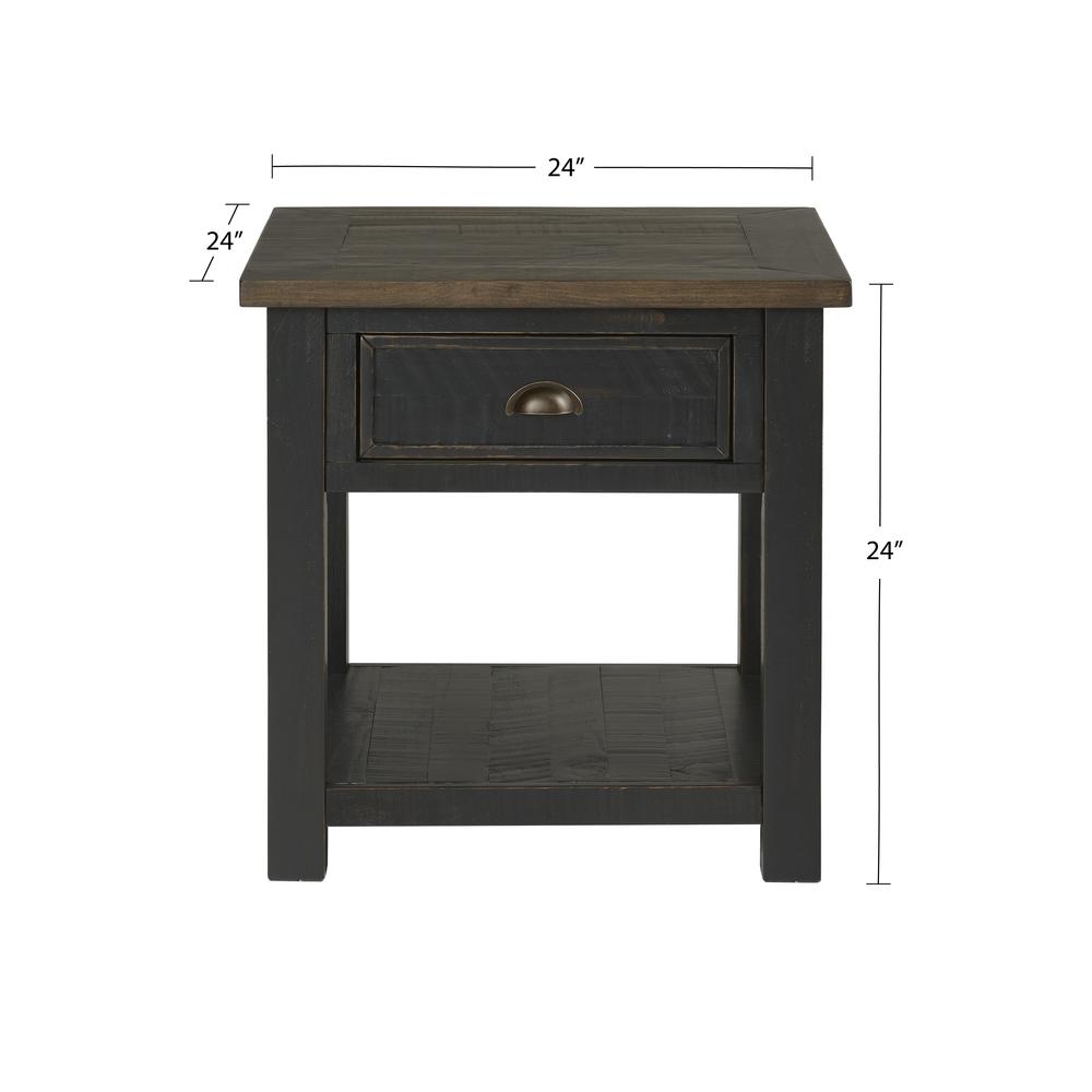 Martin Svensson Home Monterey End Table, Black and Brown. Picture 6