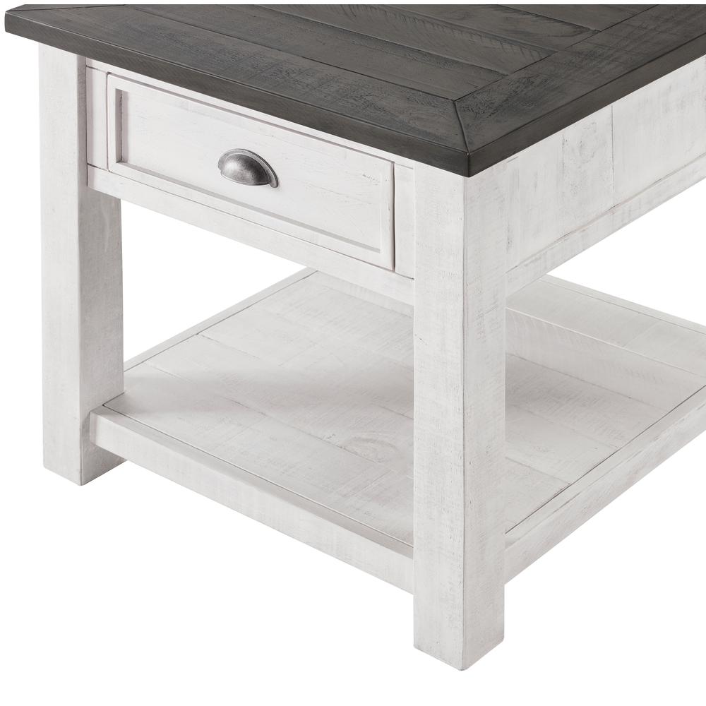Monterey End Table, White and Grey. Picture 2