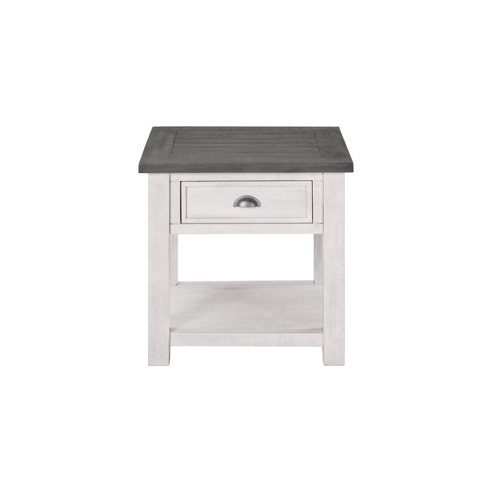 Monterey End Table, White and Grey. Picture 3
