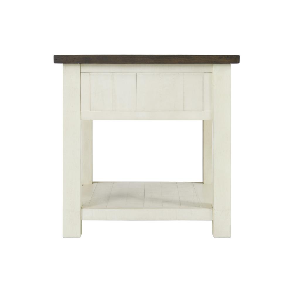 Martin Svensson Home Monterey End Table, Cream White and Brown. Picture 4