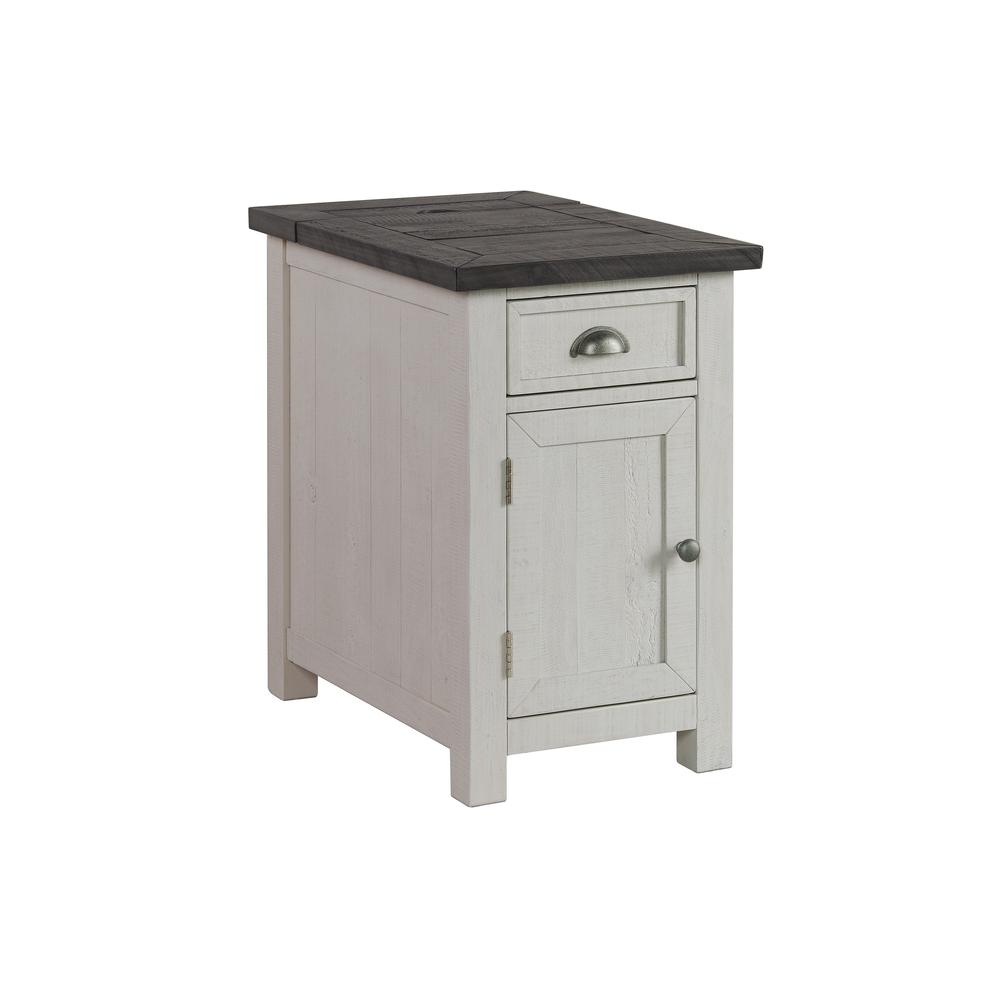 Martin Svensson Home Monterey Chairside Table, White and Grey. Picture 1