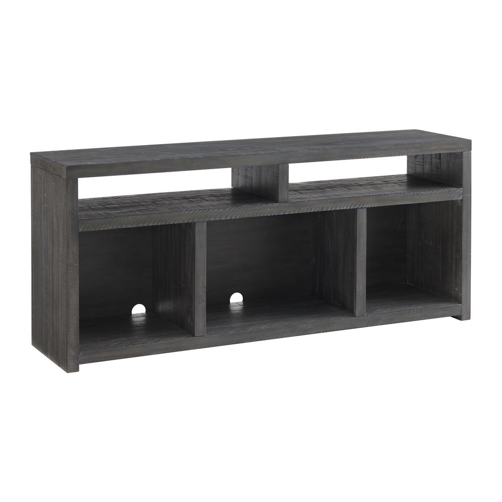 Lexington Rectangular 70" Solid Wood TV Stand, Grey. Picture 4