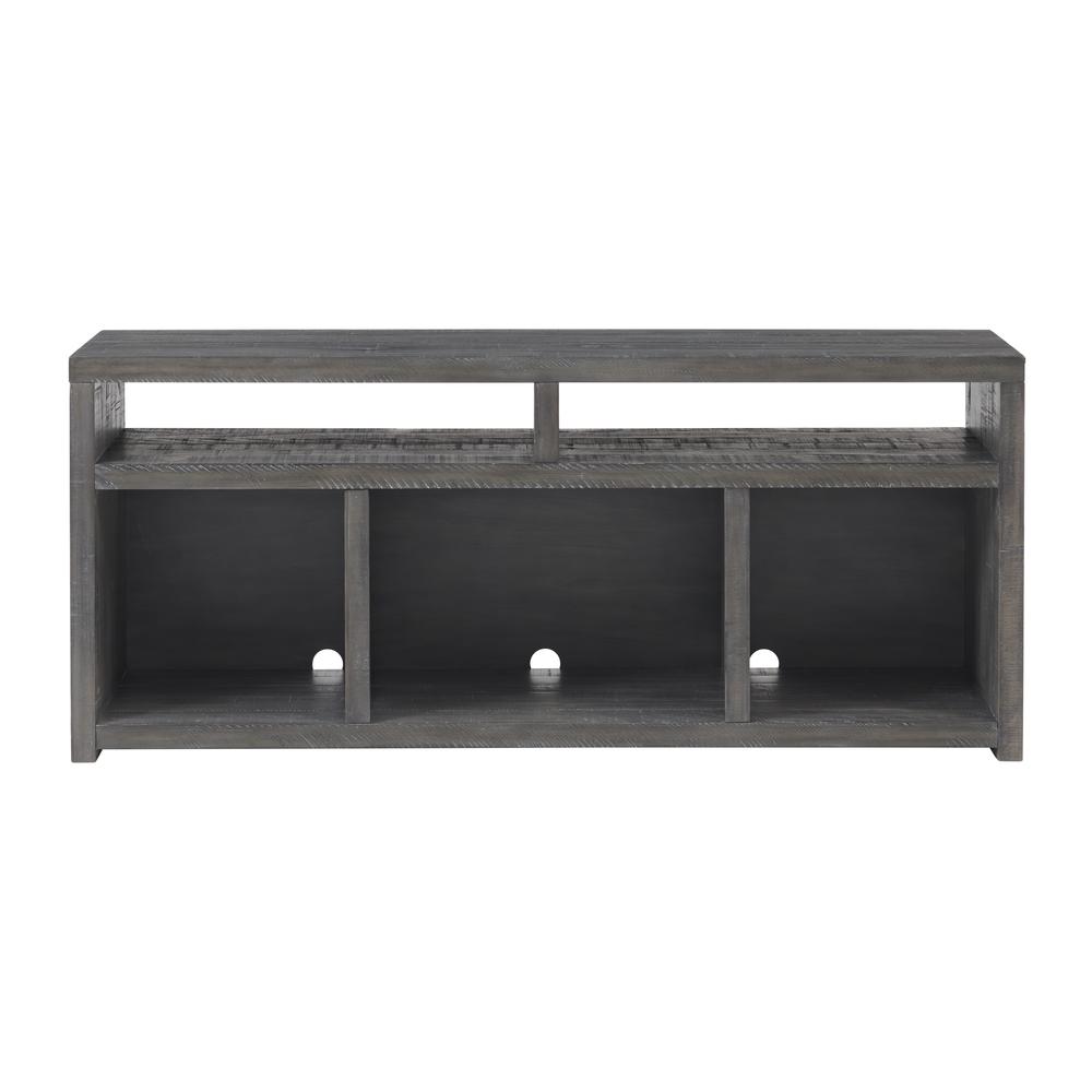 Lexington Rectangular 70" Solid Wood TV Stand, Grey. Picture 7