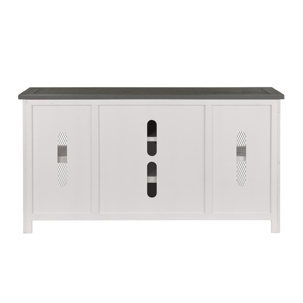 Martin Svensson Home Hampton TV Stand, White Stain with Grey Stain Top. Picture 7